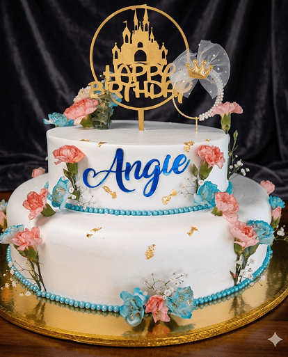 Pastel de cumpleaños elegante en Cancún